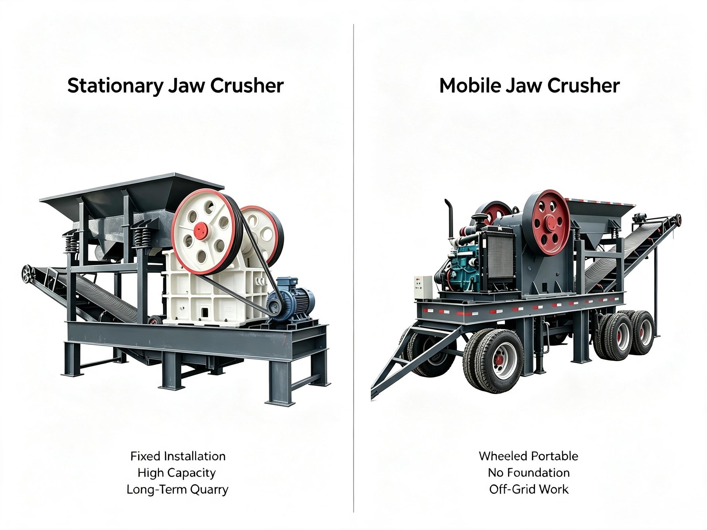 Mobile Jaw Crusher VS Stationary Jaw Crusher